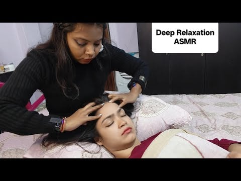 Gentle Head & Ear Massage💆 ASMR | Soft Touch Relaxation with Bestie