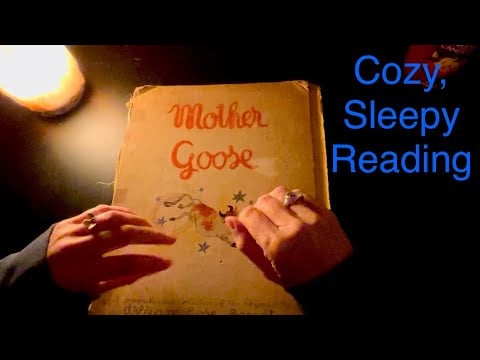 ASMR Antique Mother Goose Book Flip Through and Reading, Some Discussion, Paper Sounds
