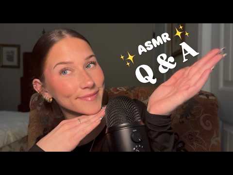 ASMR Q&A ✨ Get to Know Me (Close Whispering, Tingly Triggers)