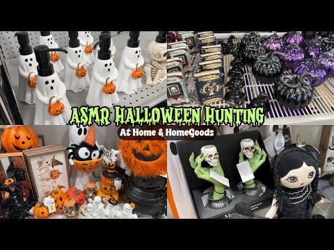 ASMR Halloween Hunting at HomeGoods & At Home | Spooky Sunday 🎃 (whispered voiceover + fluffy mic)