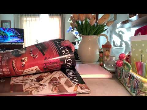 ASMR Relaxing Page Turning - Home, Garden and Travel Magazines; Soft Spoken  🏠