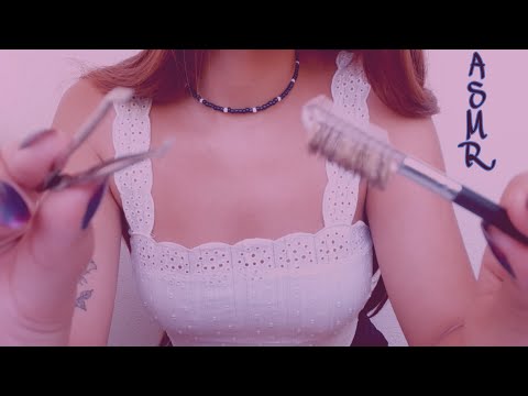 ASMR - Fazendo suas sobrancelhas (removendo pelos + hena)