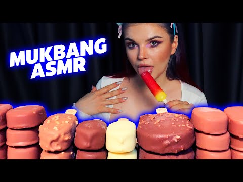 ASMR MOCHI ICE CREAM SUNDAE, KINDER DELICE, TIKTOK JELLY, OREO ICE CREAM MUKBANG 먹방