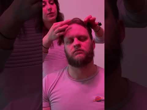 ASMR Hair Pull Head Massage #oddlysatisfying #tingles #visualtingle #asmrforsleep #relax