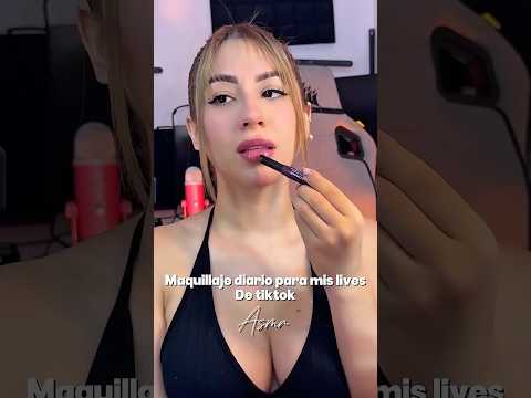 Rutina de maquillaje para hacer live de Asmr 🩷 #asmr #asmrroleplay #asmrenespañol #niicolenco