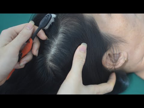ASMR Hair Sound With Toothbrush, Scalp Scratching Real Person For Relieve Anxiety, Stress