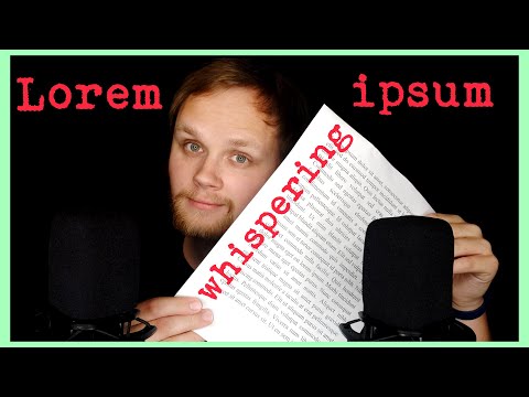 My first soft whispered ASMR - "Lorem ipsum dolor sit amet"