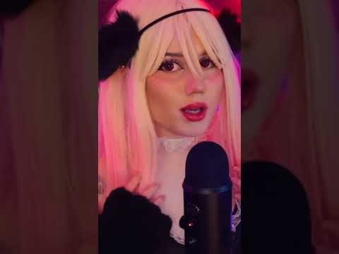🌙 ASMR CatGirl Maid Purring And Scratching 💗 relaxing video (full on my channel)