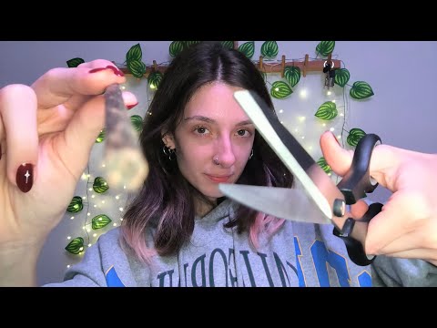 ASMR Vision Test ✂️ Scissors, Scanning, Wood Sounds, Pulling & Cord Cutting (LoFi & Visual)