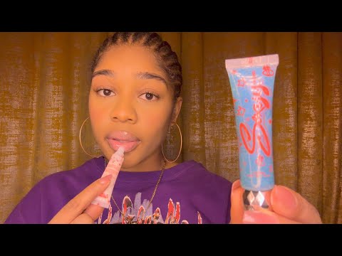 ASMR- Lipgloss Application 👄✨ (VISUAL TRIGGERS, MOUTH SOUNDS) ❤️