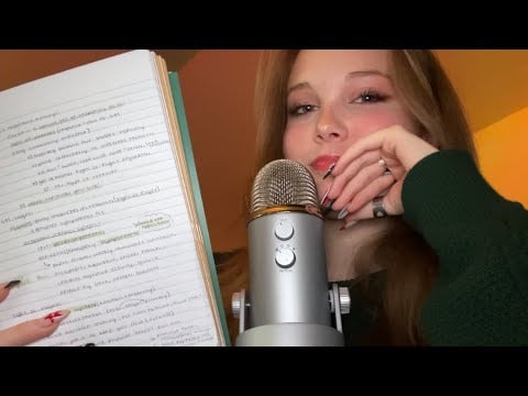 asmr teaching you my psychology notes (ear to ear whispers)