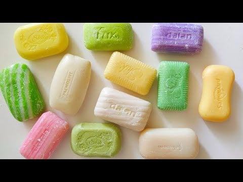 Dry Soap carving ASMR\ relaxing sounds\ No talking. Satisfying ASMR video\ Cutting soap