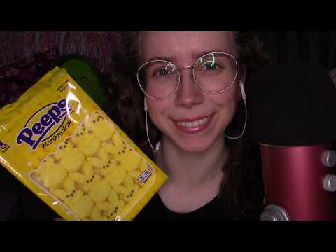 ASMR Come hang out with me 🐰💫 (close-up whispering, book triggers, marshmallow eating sounds)