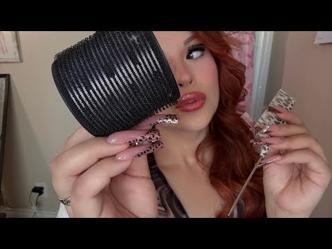 ASMR: Hair Rollers 🎀 Full Process (Parting, Styling + Taking Them Out)