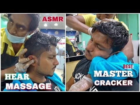 ASMR | Best-ever street head massage and neck cracking | ASMR BARBER MASSAGE 🇦🇪
