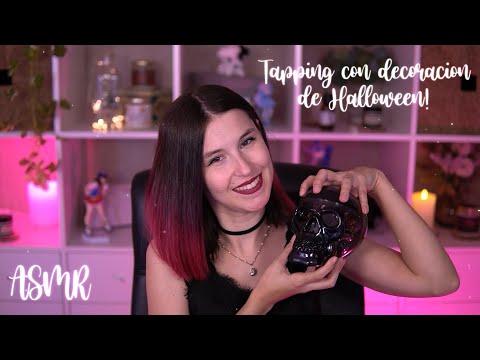 ASMR | Tapping con mi decoración para Halloween | BlueYeti