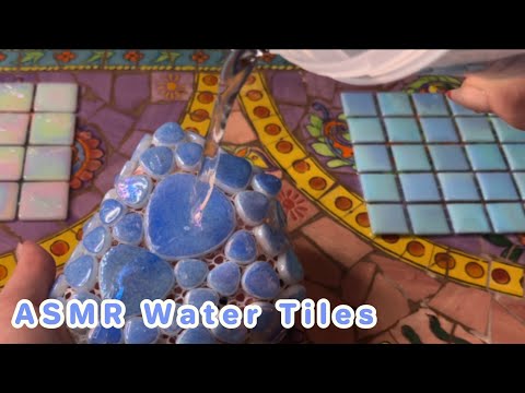 Wet Tile Tapping/Scratching 🌊(Water Sounds)