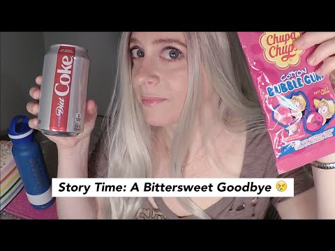 ASMR Gum Chewing, Soda Drinking Story Time | A Bittersweet Goodbye | Whispered Ramble