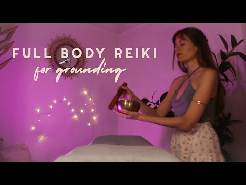 ASMR REIKI grounding & balancing your energy | plucking, soothing anxiety, hand movements