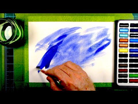 Relaxing Watercolor Painting - ASMR