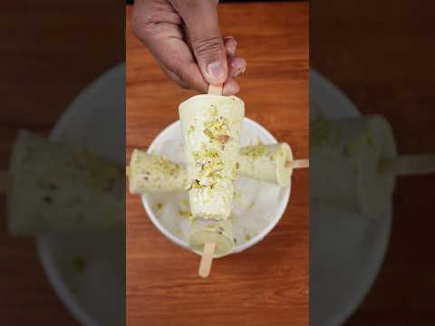 ❄️ ASMR Malai Pista Kulfi | Creamy & Nutty | Satisfying Freezing Sounds #shorts #asmr