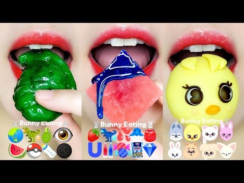 ASMR EATING EMOJI MUKBANG [10 MINUTES] SATISFYING SOUNDS