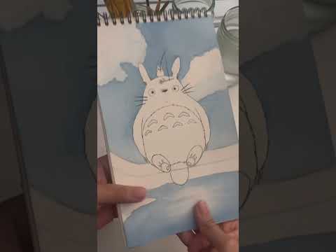 ASMR watercolor with me 🎨🌱#asmr #asmrsounds #watercolor