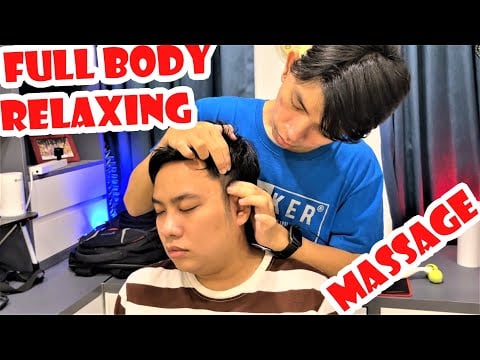 ASMR Relaxing Full Body Massage | Head Back & Foot Massage
