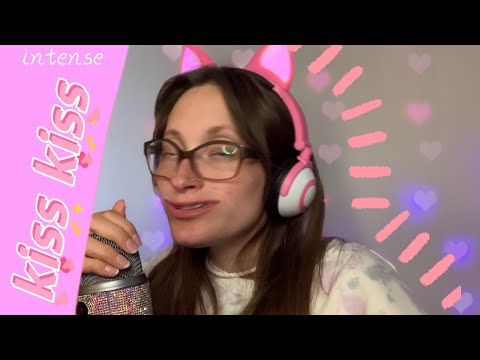 intense kissing and squeaky smooches and lip sounds