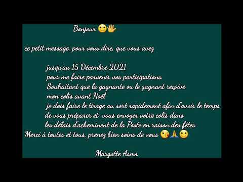 Asmr français    Petite annonce pour le tirage au sort !