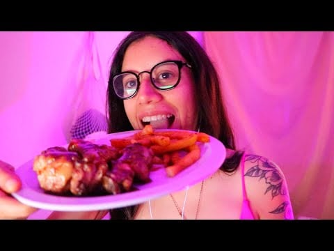 ASMR comiendo costillas BBQ 🍖