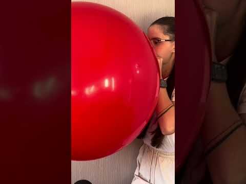 Blowing 36’ red ballon #balloon #asmr #blowup