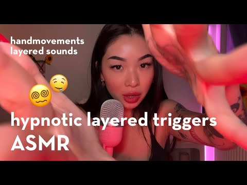 ASMR | HYPNOTIC LAYERED TRIGGERS 😵‍💫🤤 | hand movements | mouth sounds | layered sounds | echo