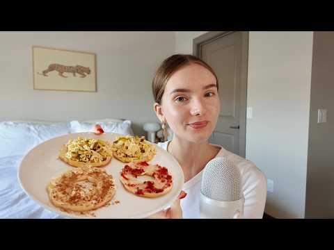 ASMR | eating homemade bagels