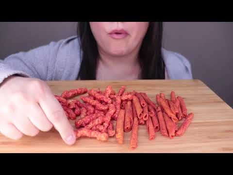 ASMR HOT CHEETOS & TAKIS CHALLENGE | CRUNCHY EATING SOUNDS| MUKBANG