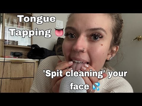 ASMR| Teeth/Tongue Tapping, ‘Spit Cleaning your Face off’ and Lens Tapping 