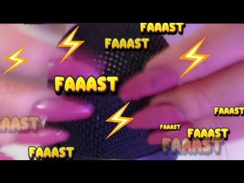 ⚡⚠️ ASMR 💥 Fast and Aggressive Mic Scratching No Cover 🤤💤 (No Talking)