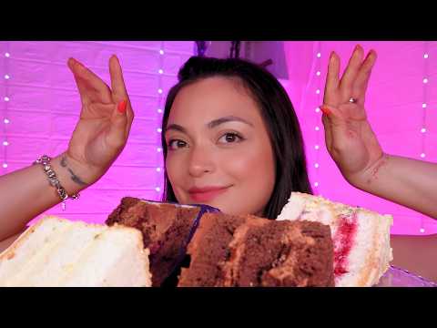 ASMR Cake Mukbang 🍰 Chocolate Berry, Raspberry, Salted Caramel & Passion Fruit