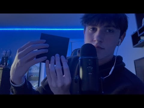 ASMR up close rambling while I tap on things  (and a little bit of rain sounds 🌧️)