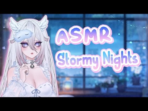 ASMR | Stormy Nights ⛈️Fabric scratching, tapping & blowing! 🌬️ | No Talking