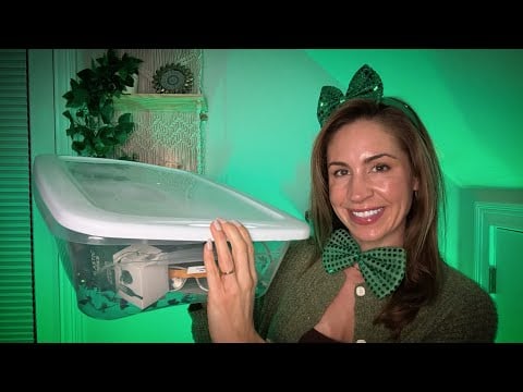 ASMR | What’s in My St. Patrick’s Day Bin? 🍀 Cozy Green Decor, Tableware & Festive Finds Unboxing 💚