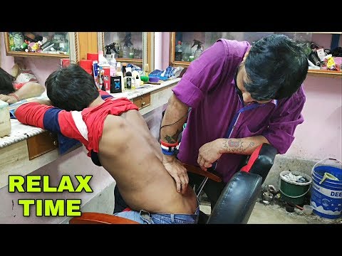ASMR Relaxing & Soft Head forehead & Body massage By Biswajit barber