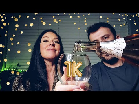 ASMR- 1K Subscriber Celebration QA & Champagne Toast 🍾 ♥️