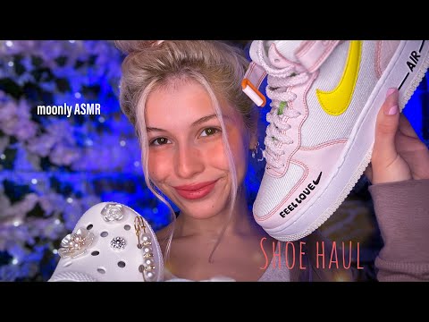 ASMR-shoe haul👟(tapping,whispering,scratching…)