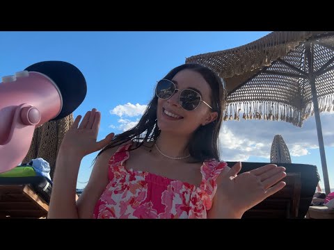 ASMR at the beach 🏖️ | fun little catch up with wave sounds in the background