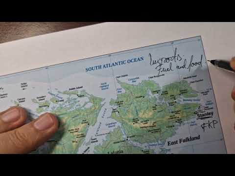 ASMR: All about The FALKLANDS Islands | Facts & statistics | ASMR map tracing