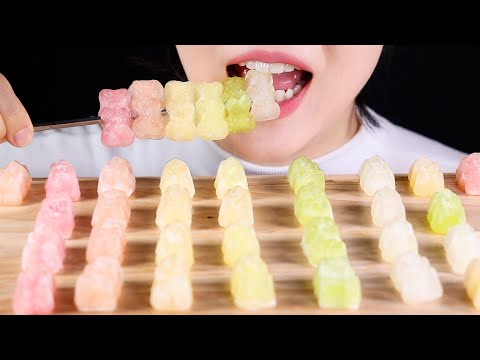 ASMR MUKBANG | Frozen Gummy Candy Ice | Haribo Kohakutou | No Talking Eating Sounds