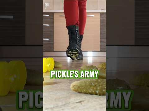 Warrior Boots Crushing Food: Pickles vs. Eggs! Oddly Satisfying! ASMR