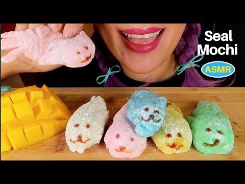 ASMR 홈메이드 물개 모찌 먹방| SEAL MOCHI+MANGO EATING SOUND|CURIE. ASMR