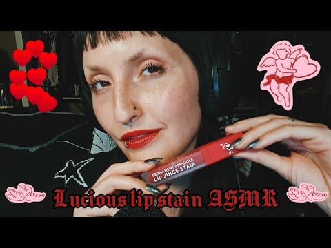 ASMR | 🍒SHOWING OFF @cremeshop POPSICLE LIP STAIN | let my lucious red lips soothe you to sleep😴 👄